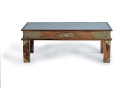 Giner y Colomer Mesa Centro Palisandro con Azulejos y Latón 120x60cm